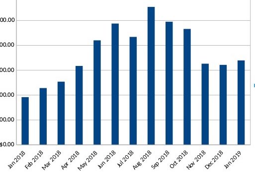 Graph of 2018 net cash balances